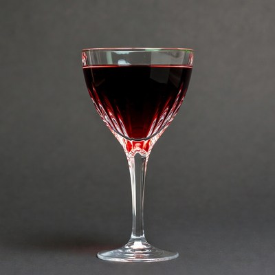 Red Wine in Crystal Glass