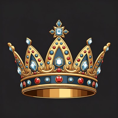 Golden Crown with Gems