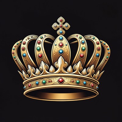Golden Crown with Gems