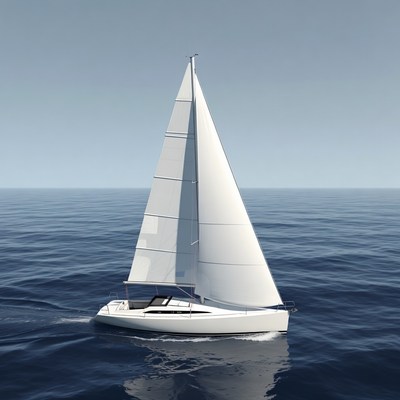 White sailboat sailing on ocean