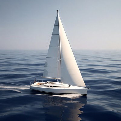 White sailboat sailing on ocean