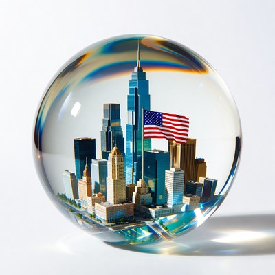 New York City Skyline in Glass Globe