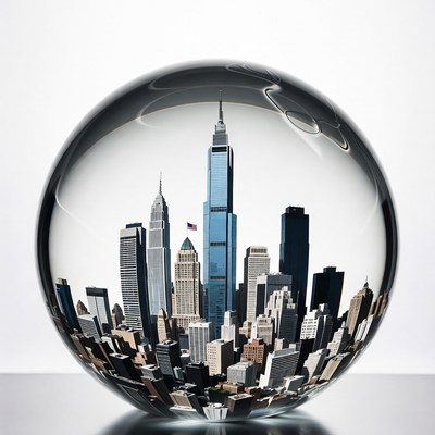 New York City Skyline in Glass Globe
