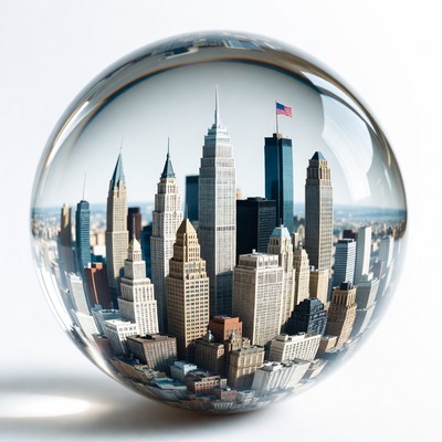 New York City Skyline in Glass Globe