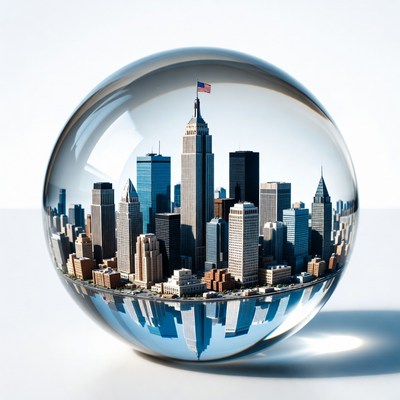 New York City Skyline in Glass Globe