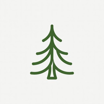 Green Pine Tree Icon