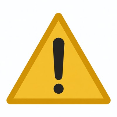 Yellow Exclamation Mark Warning Sign