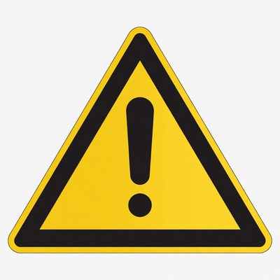 Yellow Warning Sign with Exclamation Mark