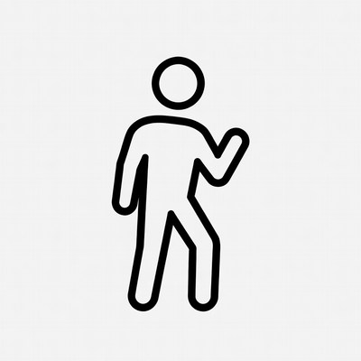 Walking Man Line Icon