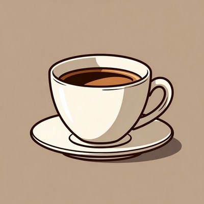 Coffee cup with saucer