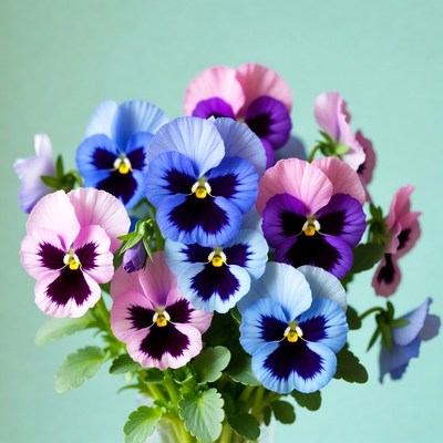 Colorful Pansy Flowers Bouquet