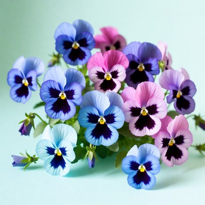 Colorful Pansy Flowers Bouquet