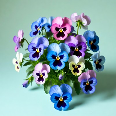 Colorful Pansy Flowers Bouquet