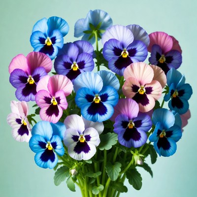Colorful Pansy Flowers Bouquet