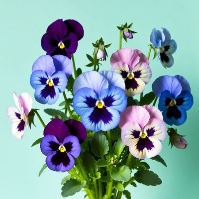 Colorful Pansy Flowers Bouquet