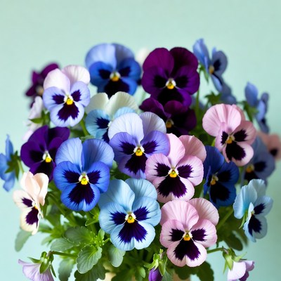 Colorful Pansy Flowers Bouquet