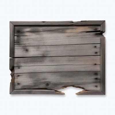 Old weathered wooden sign