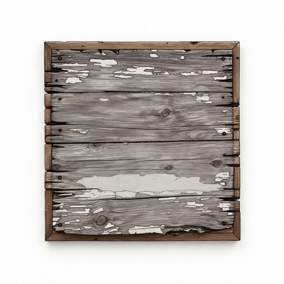 Old weathered wooden sign