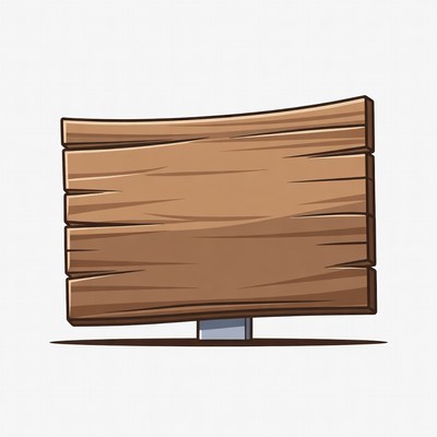 Blank wooden sign illustration