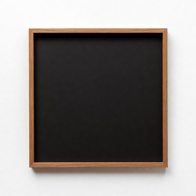 Empty Blackboard in Wooden Frame