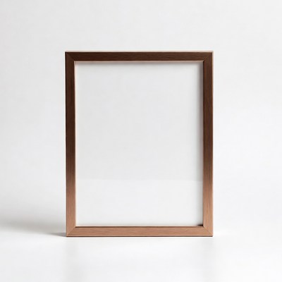 Bronze Picture Frame on White Background