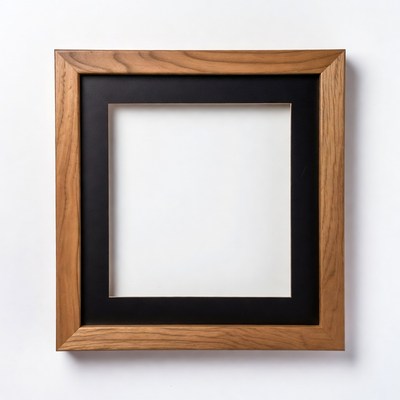 Empty Wooden Picture Frame