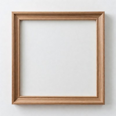 Empty Wooden Picture Frame