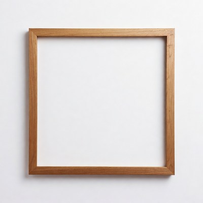 Empty Wooden Picture Frame