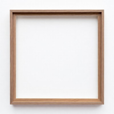 Empty Wooden Picture Frame