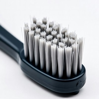 Black electric toothbrush bristles