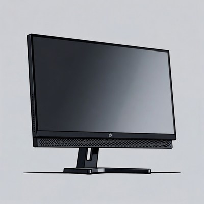 Black Computer Monitor Illustration