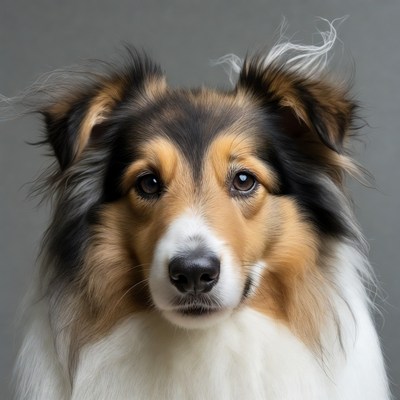Closeup of Shetland Sheepdog portrait