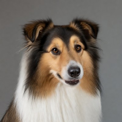 Collie dog close-up portrait
