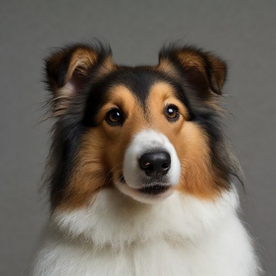 Collie dog close-up portrait