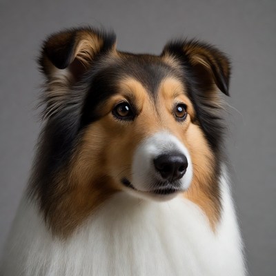 Close-up of Rough Collie Dog