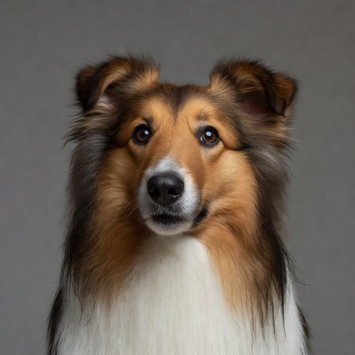 Close-up of Rough Collie Dog