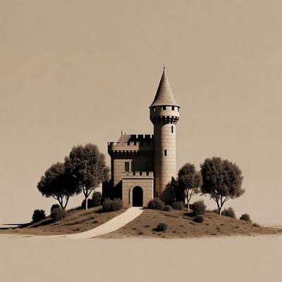 Medieval Castle on Island Hill