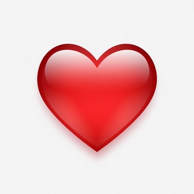 Red glossy heart icon