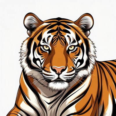 Tiger head illustration