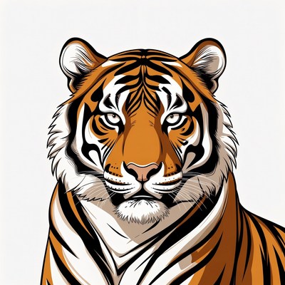 Tiger head illustration