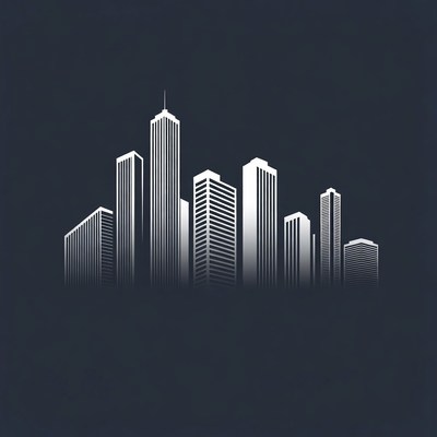 Silhouette City Skyline Illustration