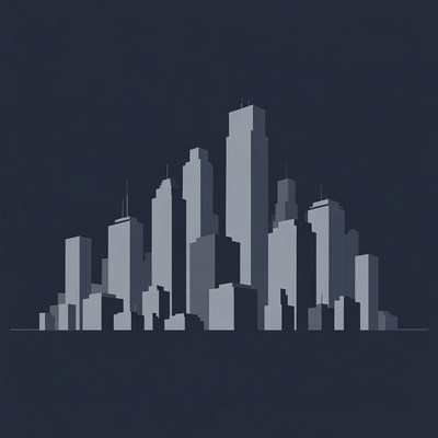 Silhouette of City Skyline