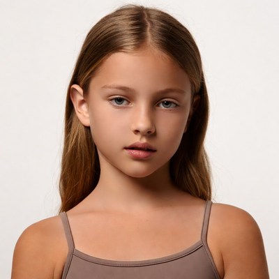 Young girl with long brown hair