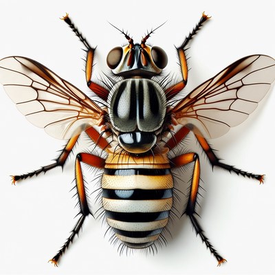 Detailed illustration of hoverfly