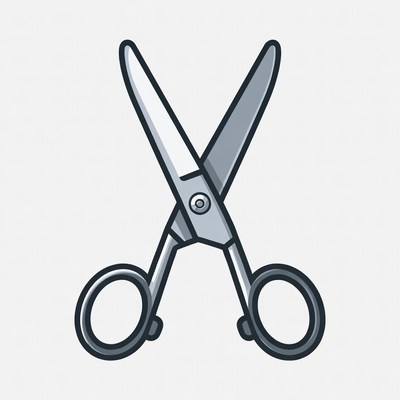 Open Scissors Illustration