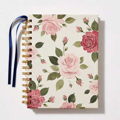 Pink Rose Pattern Notebook