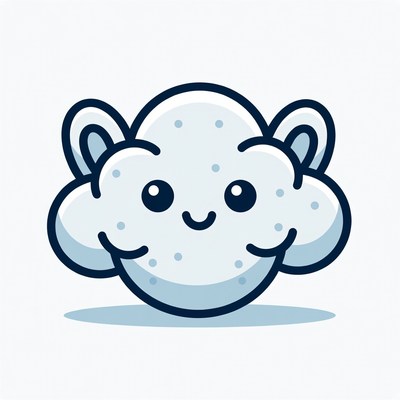 Cute smiling cloud illustration