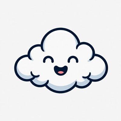 Happy Smiling Cloud Illustration