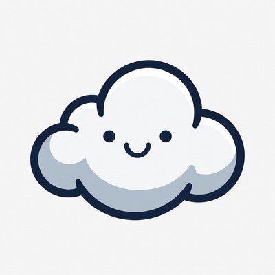 Cute smiling cloud illustration