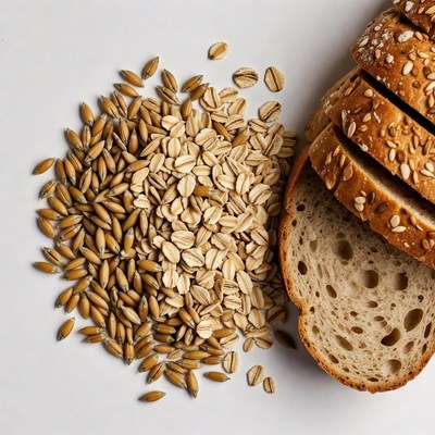 Oats Grains and Sliced Bread
